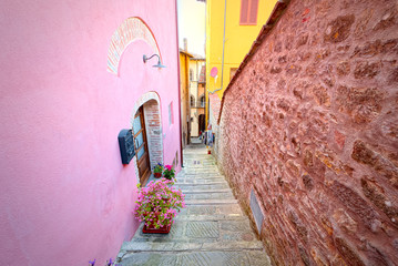 Alley of Barga, Lucca, Tuscany.