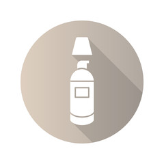 Concealer flat design long shadow glyph icon