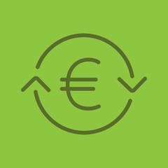 Euro exchange linear icon
