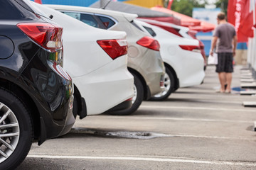 New cars on parking