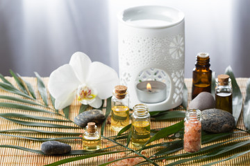 Essential oil for aromatherapy, spa concept