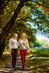 Beautiful woman on walk