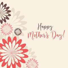 Floral vector greeting card