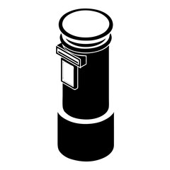 Postal pillar icon, simple style