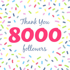 Thank you 8000 followers network post