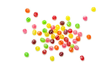 

Colorful confectionery for Dolls' Festival (Hinamatsuri) isolated on white background.