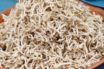 Fresh mushrooms for cooking in the market