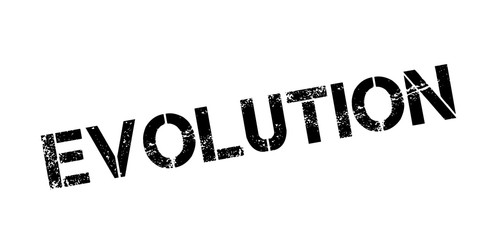 Evolution rubber stamp. Grunge design with dust scratches. Effects can be easily removed for a clean, crisp look. Color is easily changed.