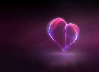 Abstract glowing heart