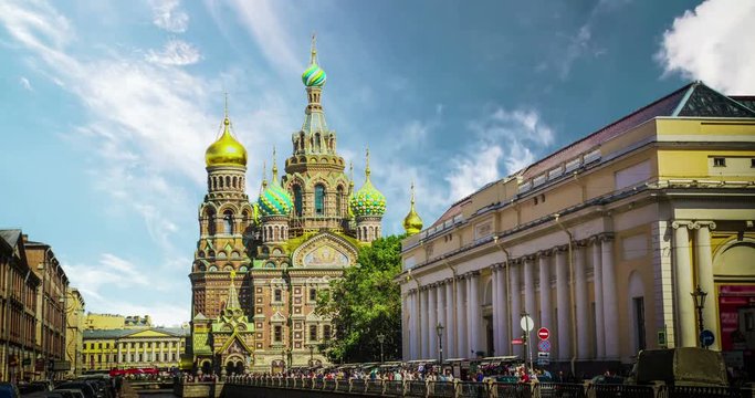 Church of the Savior on Spilled Blood, time lapses, video loop