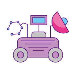 rover space discover exploration and adventure symbol vector illustration