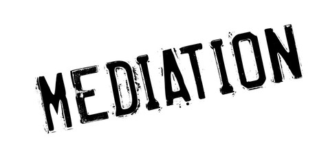 Mediation rubber stamp. Grunge design with dust scratches. Effects can be easily removed for a clean, crisp look. Color is easily changed.