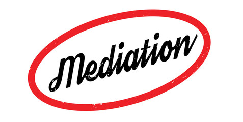 Mediation rubber stamp. Grunge design with dust scratches. Effects can be easily removed for a clean, crisp look. Color is easily changed.