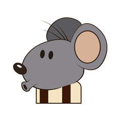Cute mouse cartoon icon vector illustration graphic dsign