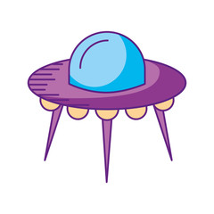 ufo flying saucer technology science transport vector illustration