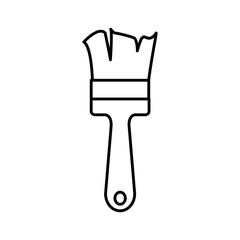 Construction paint brush icon vector illustration graphic design