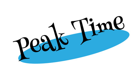 Peak Time rubber stamp. Grunge design with dust scratches. Effects can be easily removed for a clean, crisp look. Color is easily changed.