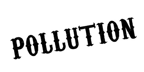 Pollution rubber stamp. Grunge design with dust scratches. Effects can be easily removed for a clean, crisp look. Color is easily changed.