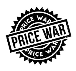 Price War rubber stamp. Grunge design with dust scratches. Effects can be easily removed for a clean, crisp look. Color is easily changed.