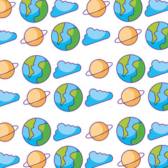 universe planet earth space vector illustration icon