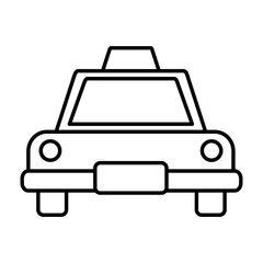 Taxi cab frontview icon vector illustration graphic design