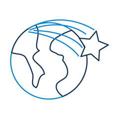 universe planet earth space vector illustration icon