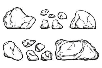 stones cobblestone vector isolated. hand drawing © Yahor Shylau 