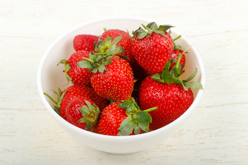 Strawberry in the bowl
