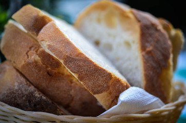 home made bread close up