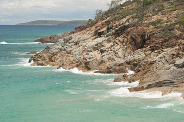 A beautiful rocky shoreline along the north Queensland coast.