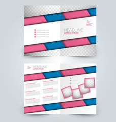 Abstract flyer design background. Brochure template. Can be used for magazine cover, business mockup, education, presentation, report. Pink and blue color.