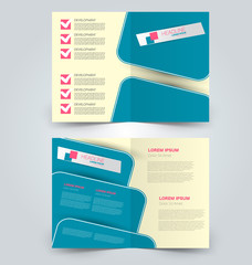Abstract flyer design background. Brochure template. Can be used for magazine cover, business mockup, education, presentation, report. Blue and yellow color.