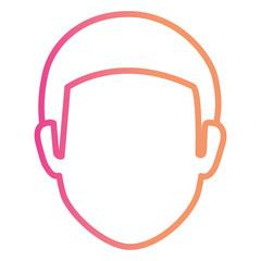 young man head avatar character