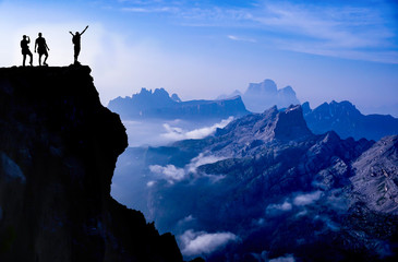 Fototapeta premium peak mountaineering success