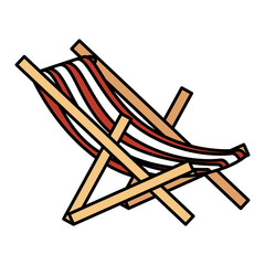 beach chair isolated icon