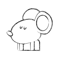 Cute mouse cartoon icon vector illustration graphic dsign