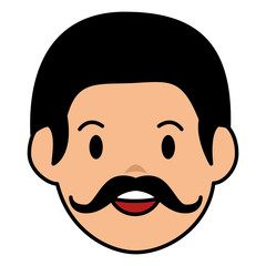 young man head avatar character