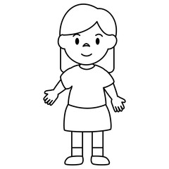cute little girl character