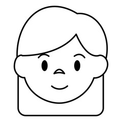 Obraz na płótnie Canvas cute little girl head character