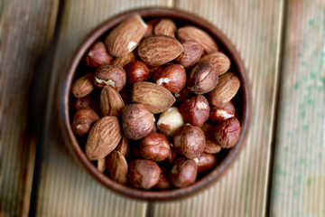 Almond and hazelnut
