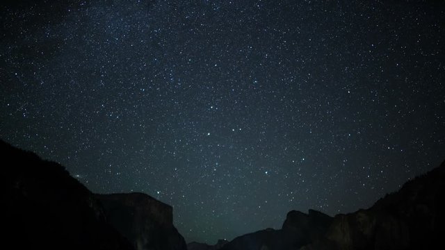 Yosemite Milky Way Time Lapse at Tunnel View
