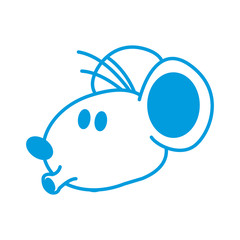 Cute mouse cartoon icon vector illustration graphic dsign