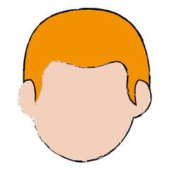 young man head avatar character