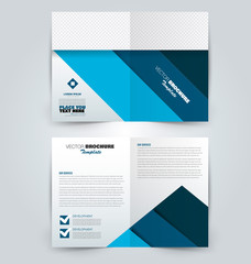 Abstract flyer design background. Brochure template. Can be used for magazine cover, business mockup, education, presentation, report. Blue color.