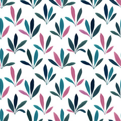 Tropical pattern with plumeria leaves. Summer print.