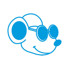 Cute mouse cartoon icon vector illustration graphic dsign