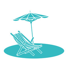 Fototapeta premium beach umbrella with chair