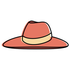 female beach hat icon