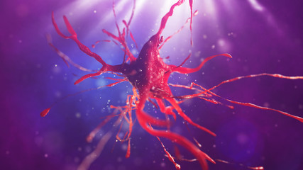 3d illustration of neural cell