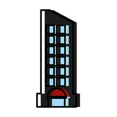 City building edifice icon vector illustration graphic dsign